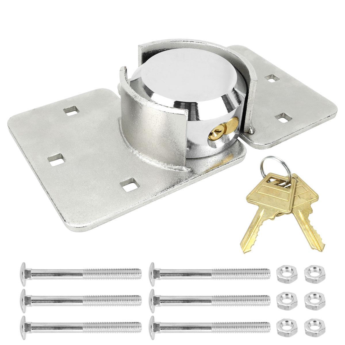 Heavy Equipment Grinder - Heavy-duty steel circular lock with buckle,